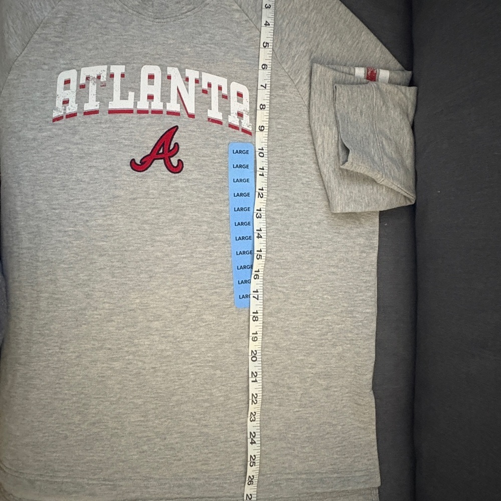 Atlanta Gray Crewneck Men's Sweater - Picture 7 of 9